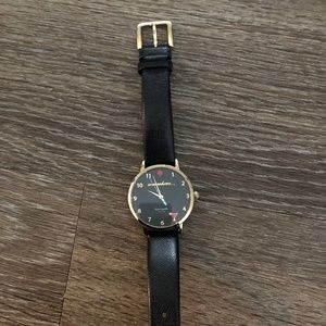 Kate Spade Black Leather Watch